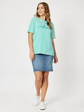 THREADZ WEEKEND STRIPE TEE GREEN