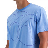 CANTERBURY MENS FUNDAMENTAL MICRO STRIPE TEE AZURE BLUE