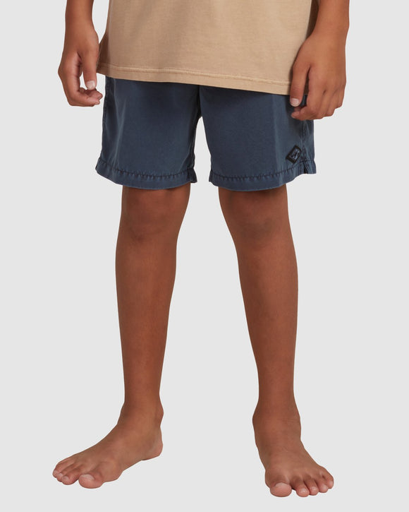 BILLABONG BOYS ALL DAY OVERDYE LAYBACK BOARDSHORT DENIM BLUE