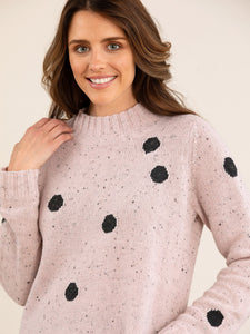 YARRA TRAIL SPOT KNIT JUMPER PINK